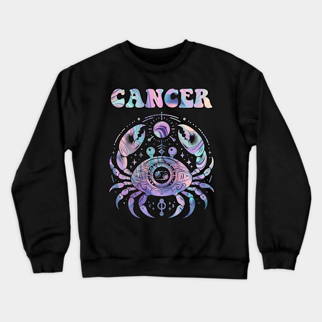 Cancer Zodiac Sign Birthday June July Astrology Crewneck Sweatshirt by Che Tam CHIPS